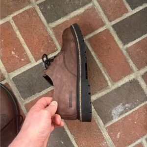 Birkenstock Brown Oxfords with Suede Finish